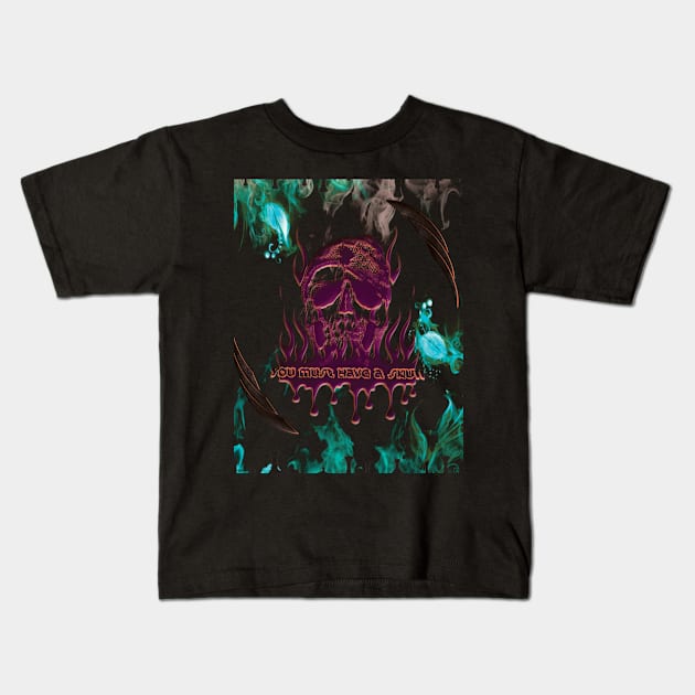 skull lovers Kids T-Shirt by Mirak-store 